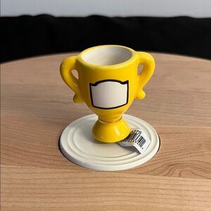 Yellow Trophy Cup with White Base